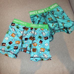 TOTALLY FREE with any purchase❤️2 x new unworn Minecraft boys boxers underwear